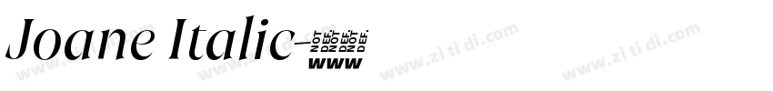 Joane Italic字体转换